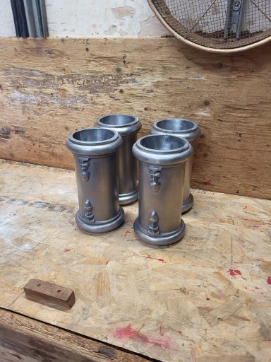 Ornate lead rainwater pipe collars made for Windsor castle